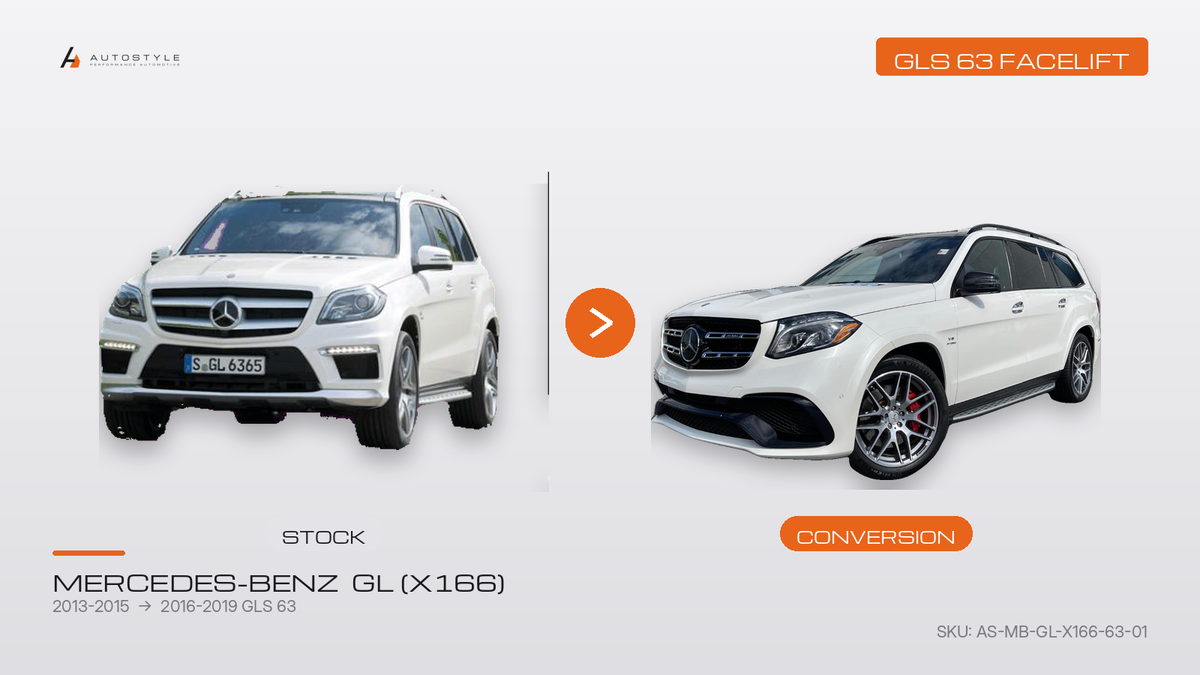 Mercedes-Benz GL X166 to GLS 63 facelift conversion