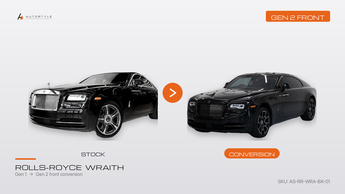 Rolls-Royce Wraith Gen 1 to Gen 2 front conversion