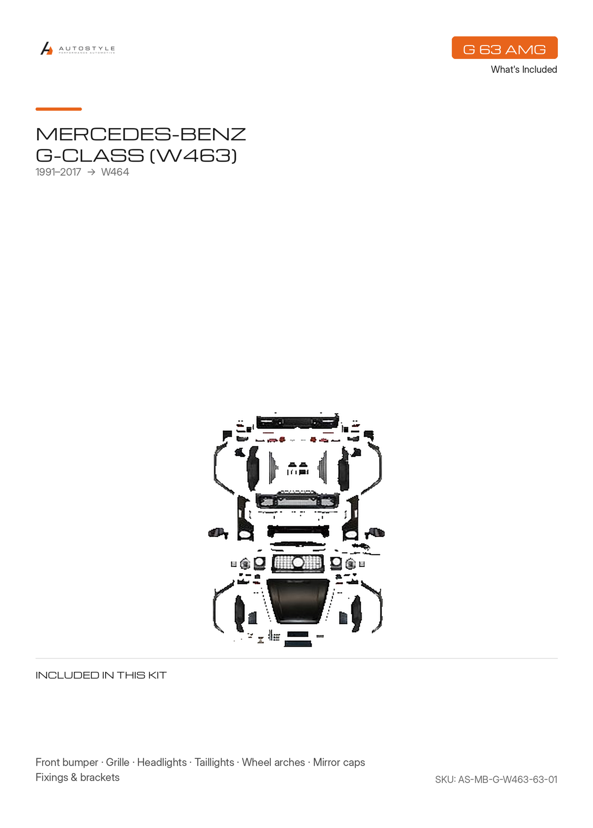 Mercedes-Benz G-Class W463 to G 63 AMG W464 look