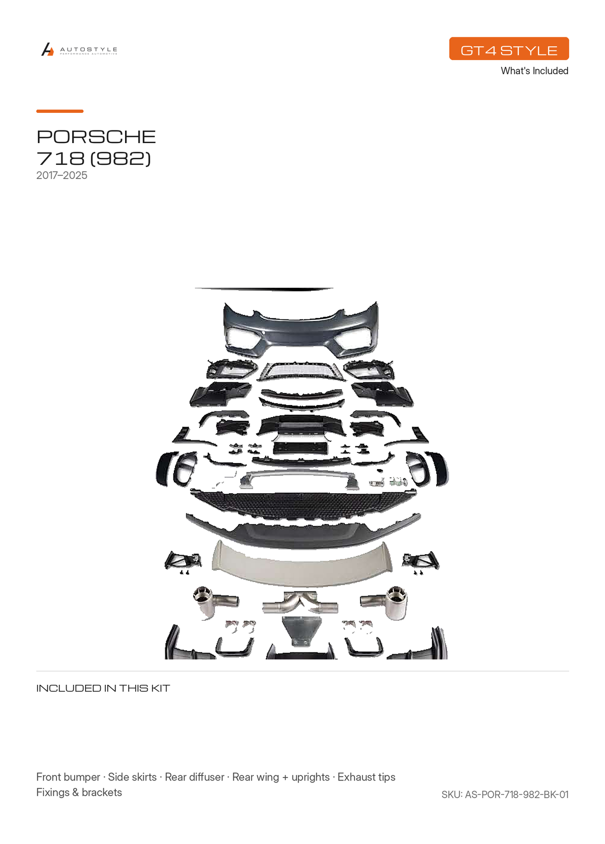 Porsche 718 982 GT4-style body kit